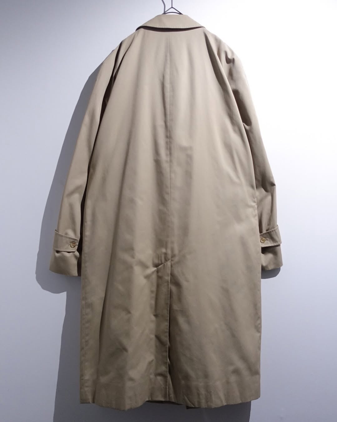 実寸XL 80s Aquascutum Club check Balmacan 70s-80s “Aquascutum by Harrods” Beige Club Check Apua5 Long