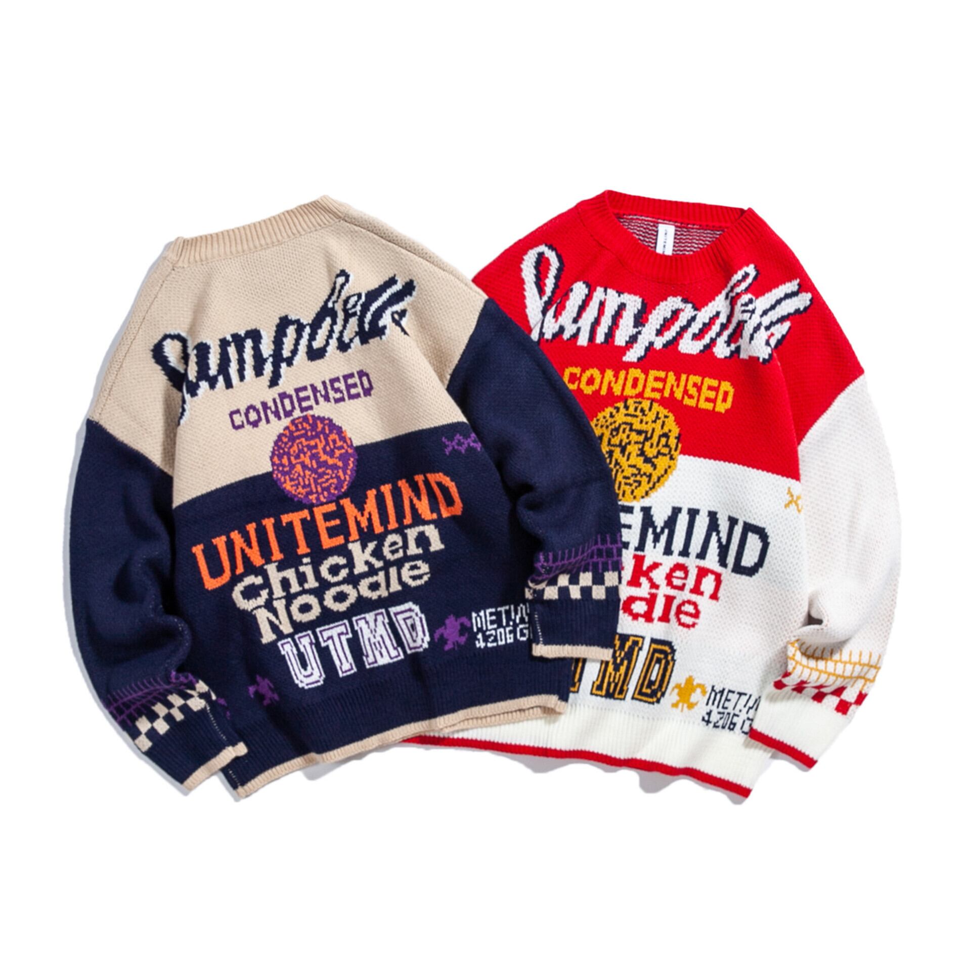 【新作】【送料無料】 Yidaoヴィンテージ20冬の新しいストリートファッションヒップホップクルーネックセーター男性と女性のカップルルーズプルオーバーセーター-アリババ ウィンター 冬物 ビンテージ hip6-161140880760798