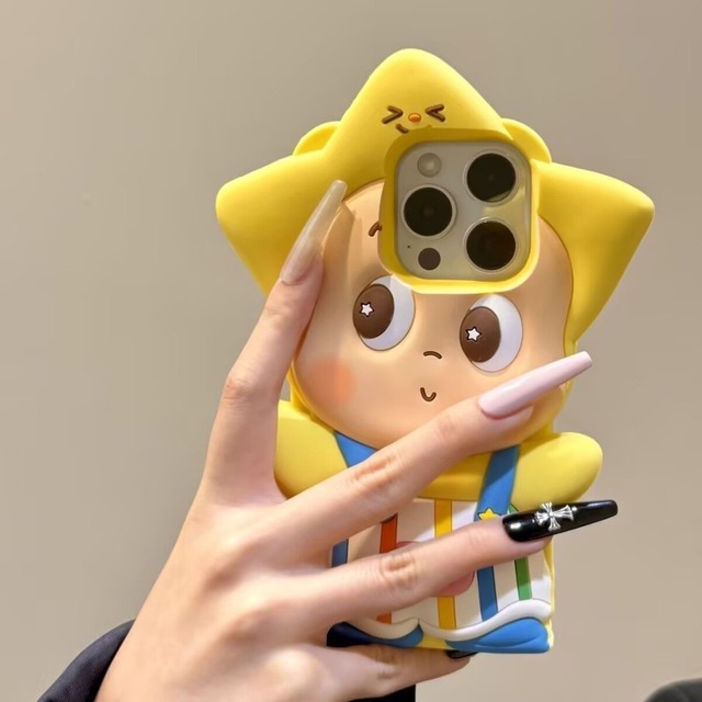 ストラップ付き！ラブブの仲間 POPMART Twinkle 立体星型スマホケース 保護ケース 可愛い 大人気 立体スター 　