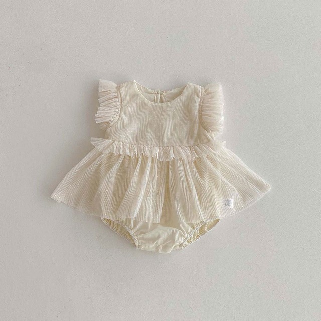 【BABY】シャインドットチュールフリルロンパース - 13