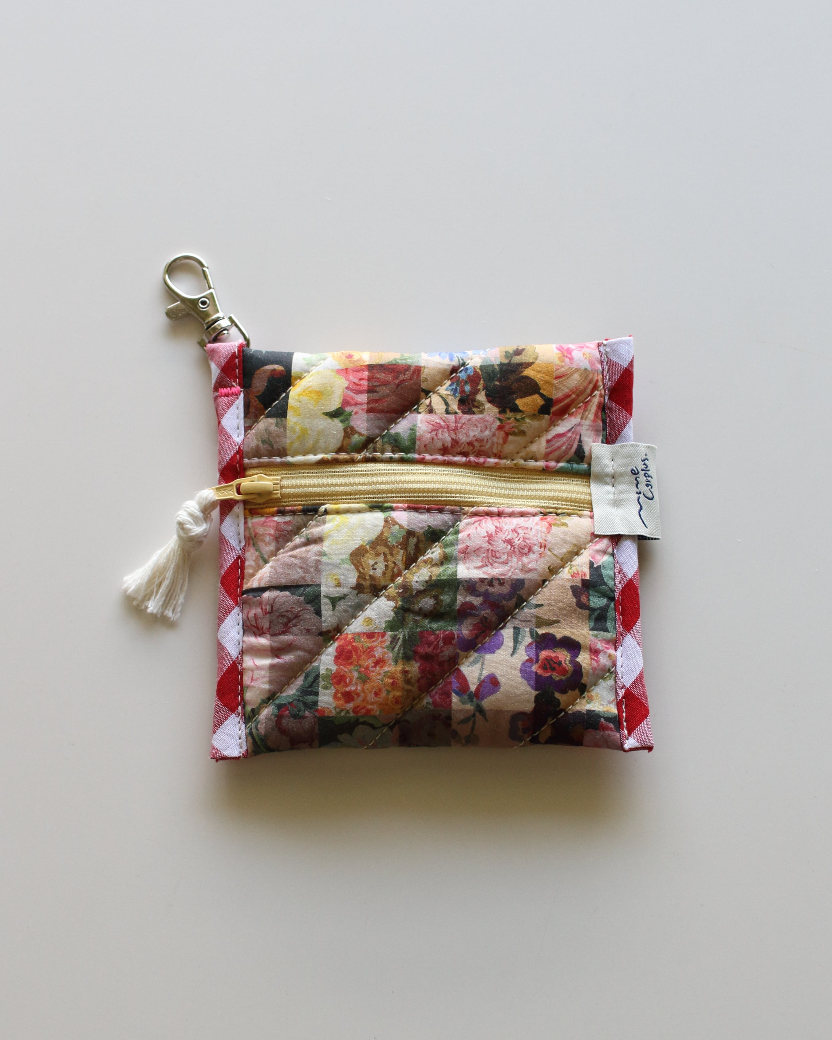 【Liberty fabric】Block quilt pouch mini <Garden>
