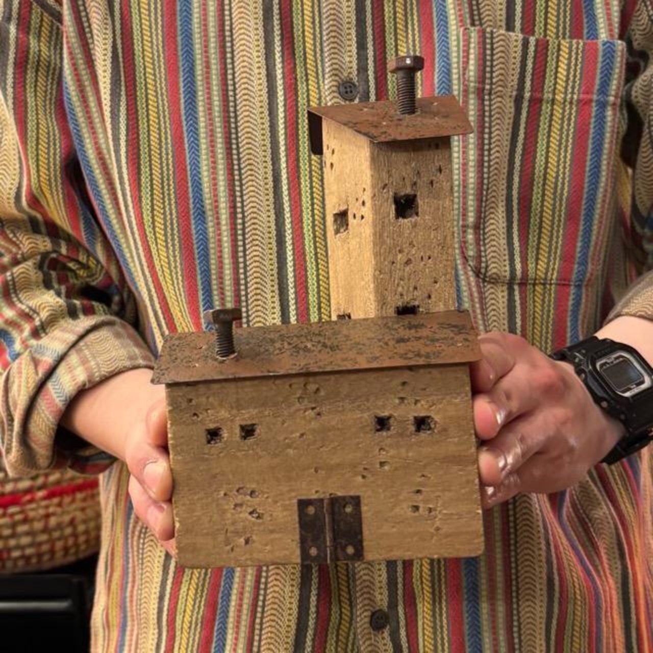 China Wood House Object 2Type 中国 ウッドハウスオブジェ 2種 置物 インテリア雑貨 ギフト 飾り