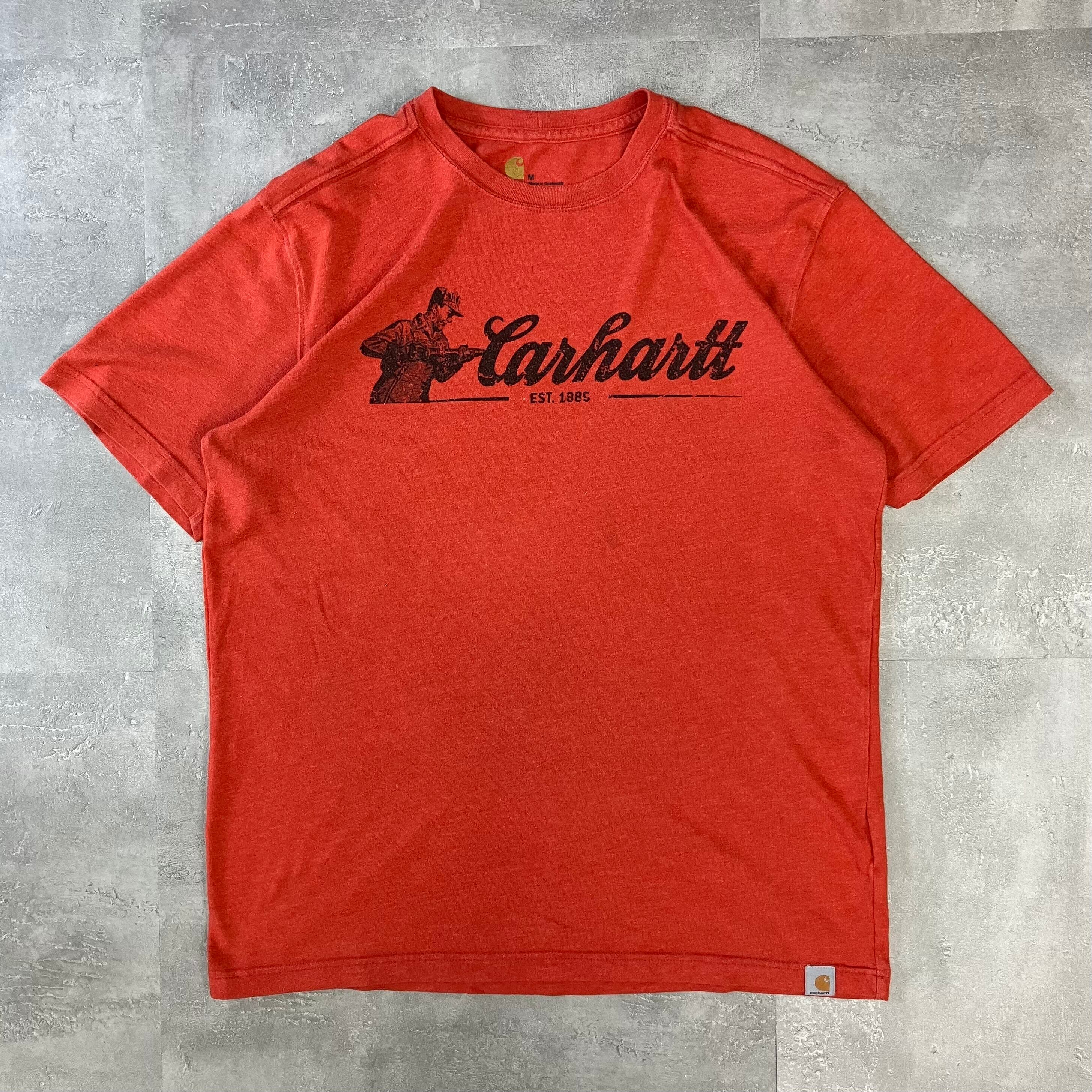 《M size》Carhartt カーハート プリントTシャツ オレンジ No.3168