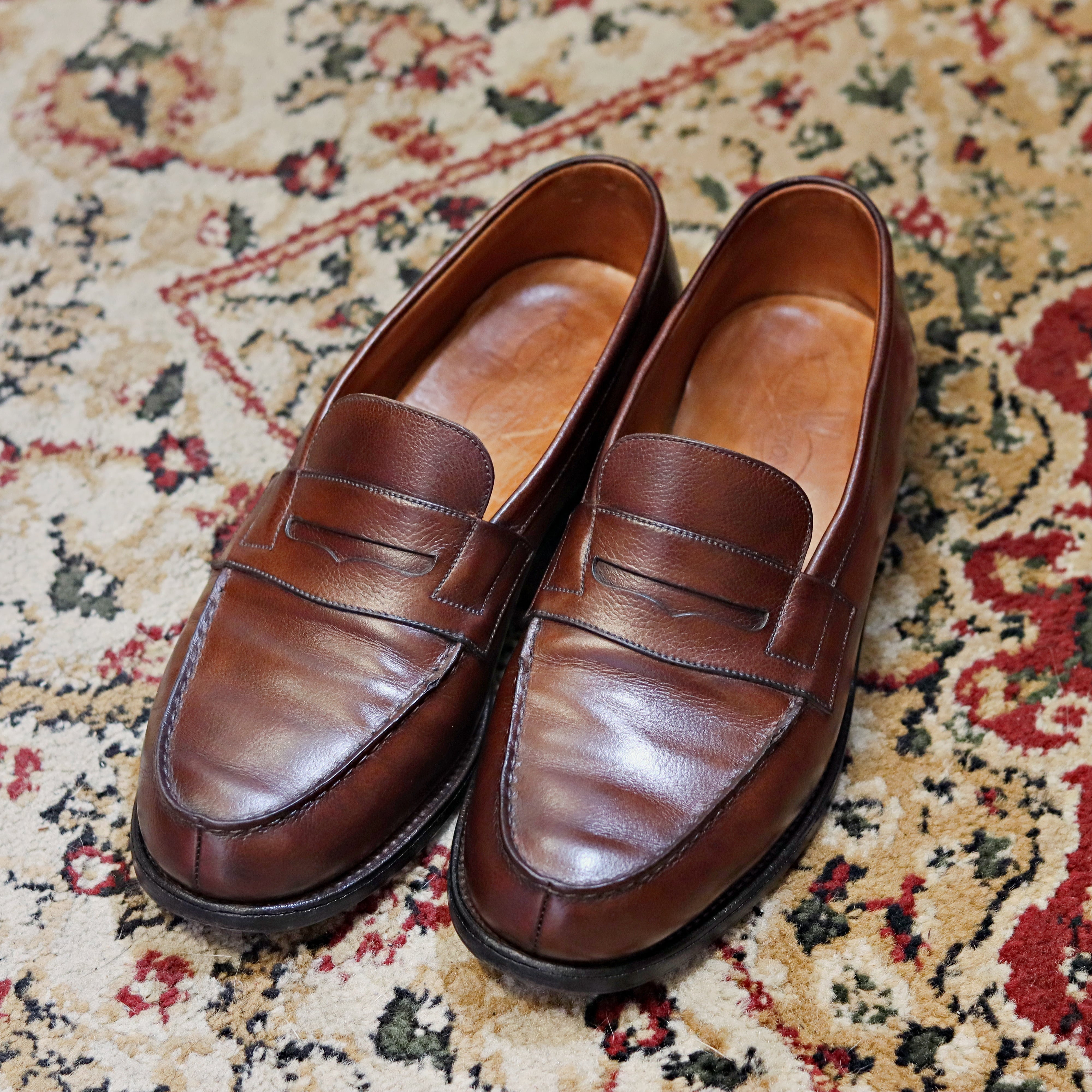 素材本革J.M.WESTON 180 SIGNATURE LOAFER グレインレザー - ドレス