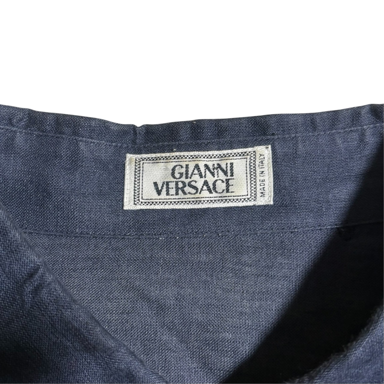 vintage GIANNI VERSACE button hole linen shirt