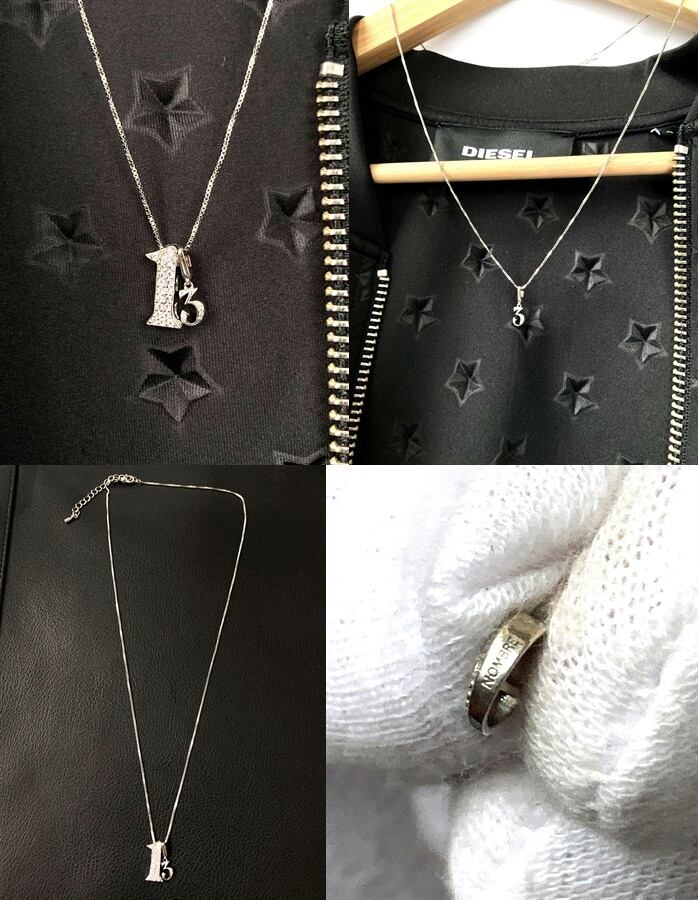 美品 NOMBRE ノンブル ナンバー13 ネックレス ペンダント K18 WG 美品 NOMBRE ノンブル ナンバー13 ネックレス ペンダント K18 WG