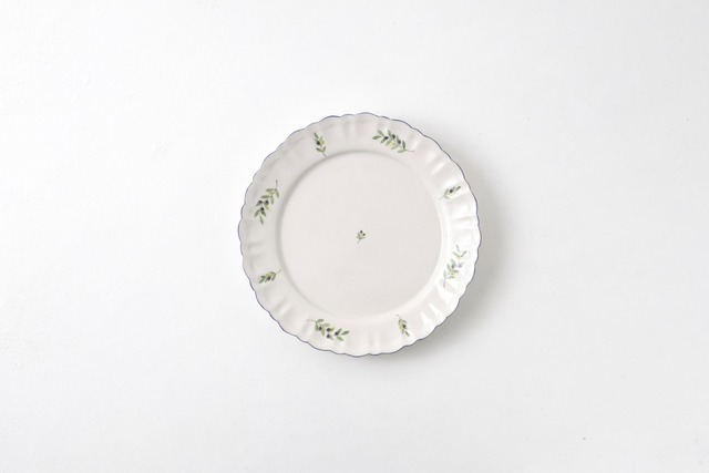 マーガレットリム皿６寸（オリーブ・B＋）131
