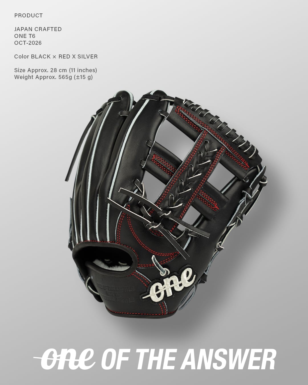 【高校野球対応|ONE T6|硬式グラブ|右投げ用】