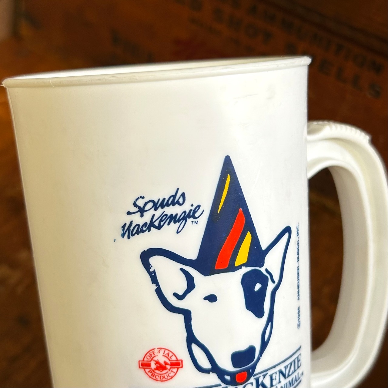 1986 BUD LIGHT バドライト スパッズ・マッケンジー ヴィンテージ プラスチックマグ Spuds MacKenzie Plastic Mug Z-1019