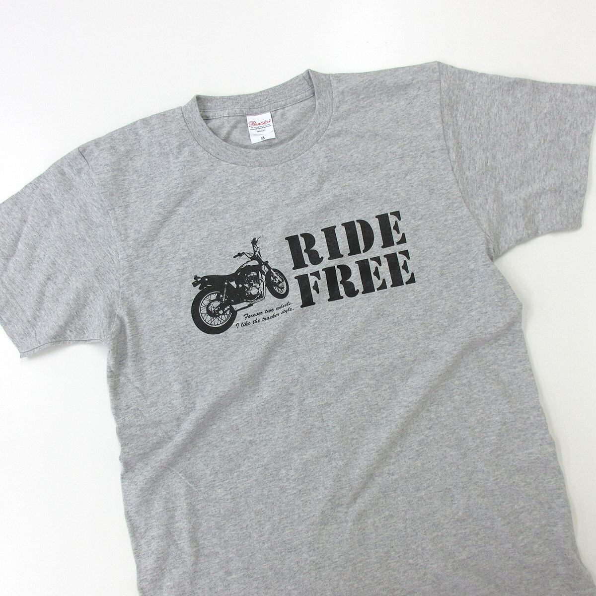 RIDE FREE Tシャツ bk01 トラッカースタイル ライダー バイク