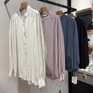 【QTUME】パール釦シャツ