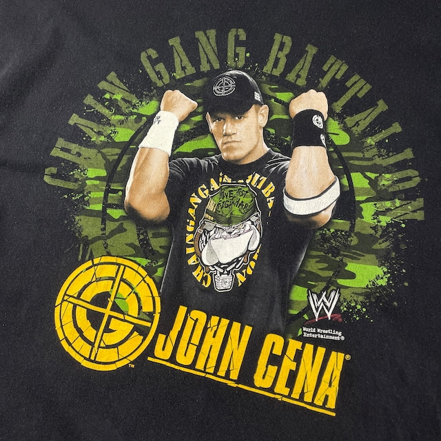 00年代 WWE プロレス John Cena ジョン・シナ フォトプリント Tシャツ 
