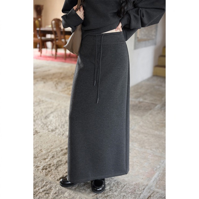 drawstring a line skirt