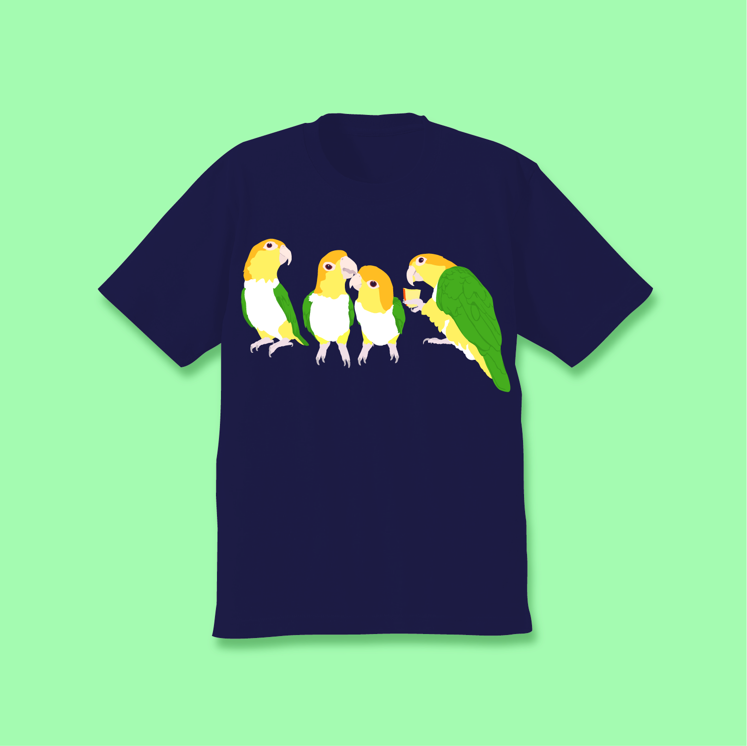 シロハラインコTシャツ ネイビー