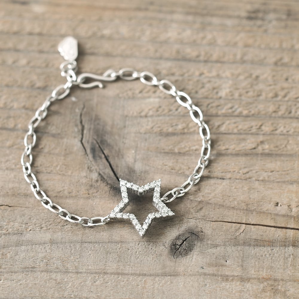 silver bracelet 星