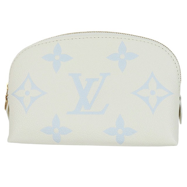 New LOUIS VUITTON ルイヴィトン ポシェット・コスメティック PM M24378 バイカラー モノグラムアンプラント ホワイト ライトブルー ポーチ 新品