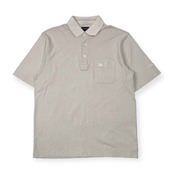 BURBERRY GOLF バーバリー ゴルフ ワンポイント ポケット 半袖 ポロシャツ L/アイボリー系 メンズ 三陽商会