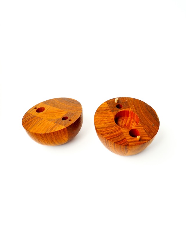 Teak wood apple sculpture