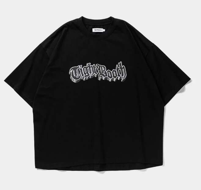 TIGHTBOOTH COLLEGE HOODED SWEAT SHIRT カラー：Black