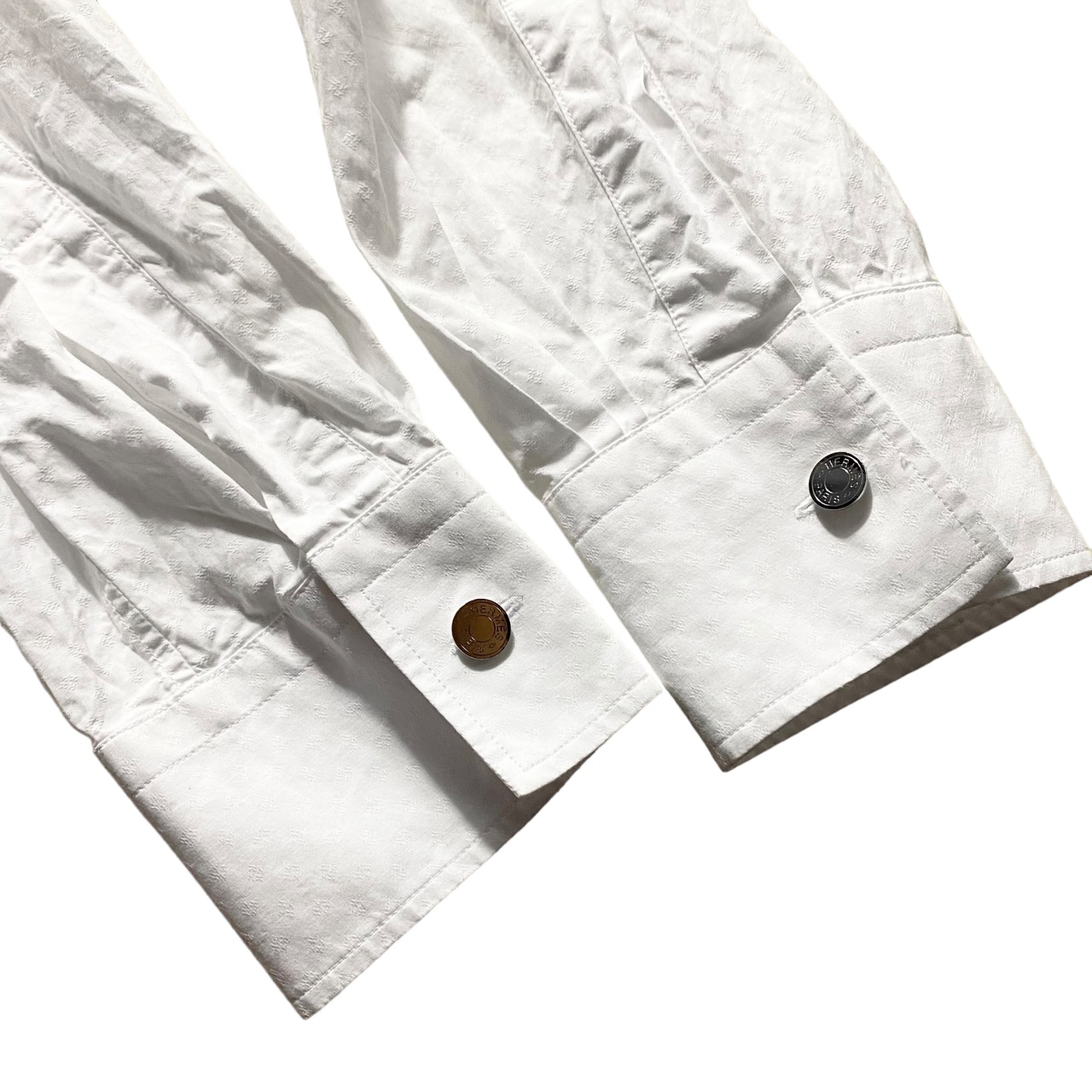 HERMES “HHHH” woven white shirt