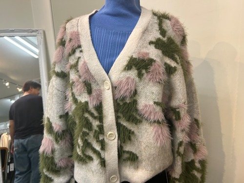 ASAKURA フラワーニットカーデ　45651