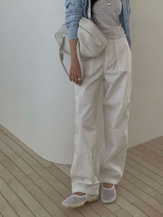 (予約) miel / 132 buckle pants 2color