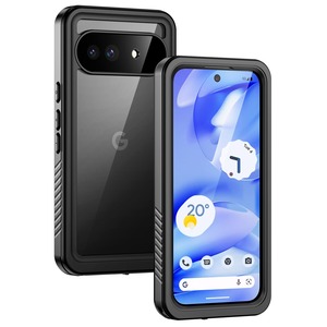 【人気】Lanhiem Google Pixel 9A 用 防水ケース 完全防水 IP68米軍規格 耐衝撃 滑り止め 防塵 防雪 ワイヤレス充電対応 水中保護カバー Google ピクセル 9A カバー ブラック