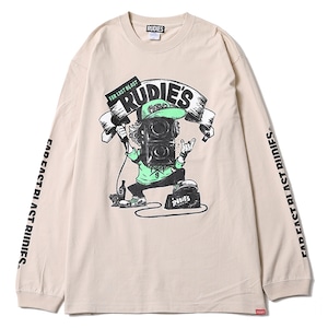 【RUDIE'S】ルーディーズ "SCREAM LS-T" (BEIGE) ロングスリーブT