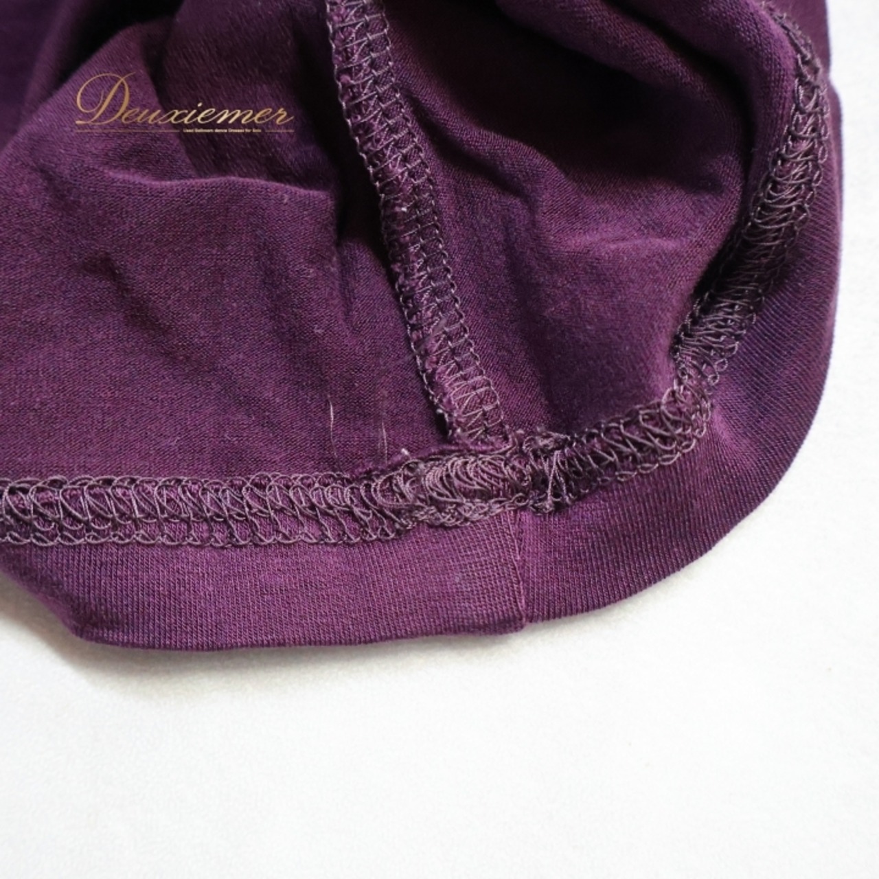 レディース トクコプルミエヴォル TOKUKO 1er VOL トップス ブラウス パープル系 無地 シンプル 伸縮 ストレッチ 日本製 ハイネック タートルネック 上品 カジュアル 普段着 かわいい レディースファッション