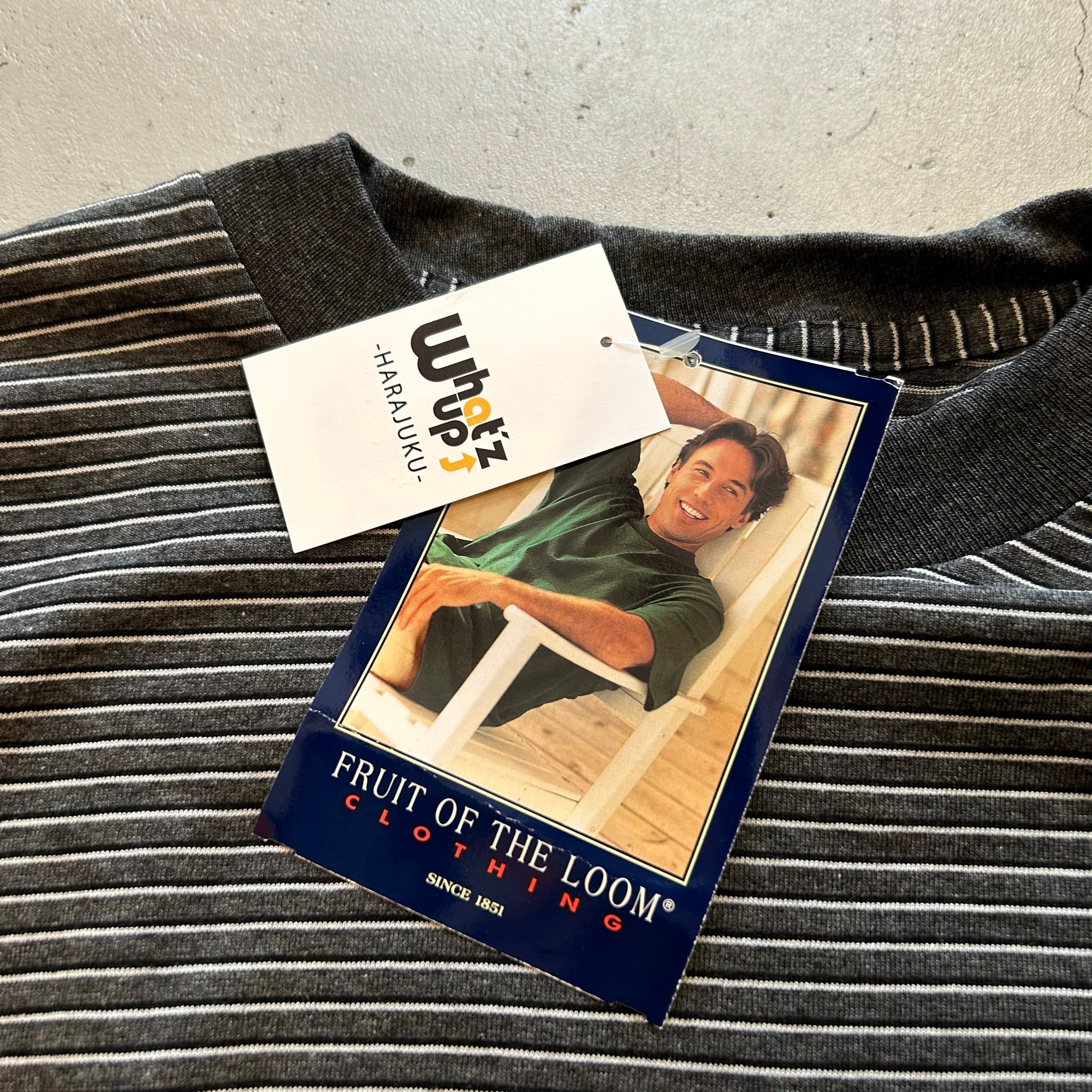 deadstock！90s FRUIT OF THE LOOM border t-shirt【高円寺店】 | What 