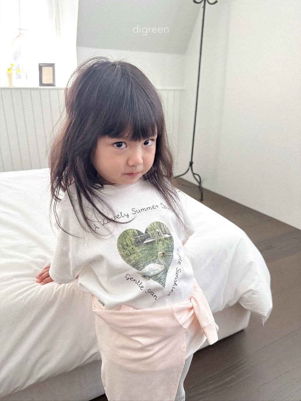 【即納/90size】ピュアスワンTシャツ/ digreen
