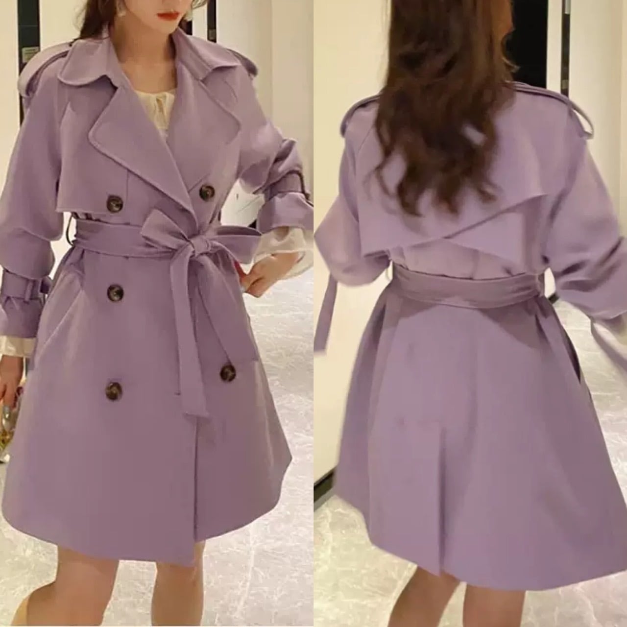 スプリングコート 春 ショートコート トレンチコート S/XL | Pay ID