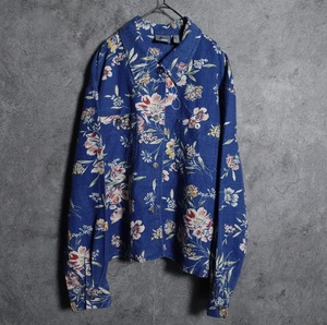 Floral denim jacket