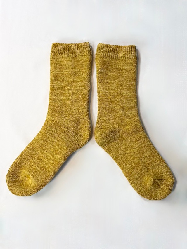 yahae・Silk Organic Cotton Pile Socks・Yellow　4-4036-22