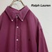Ralph Lauren ボタンダウンシャツ ボルドー 褪色フェード感あり