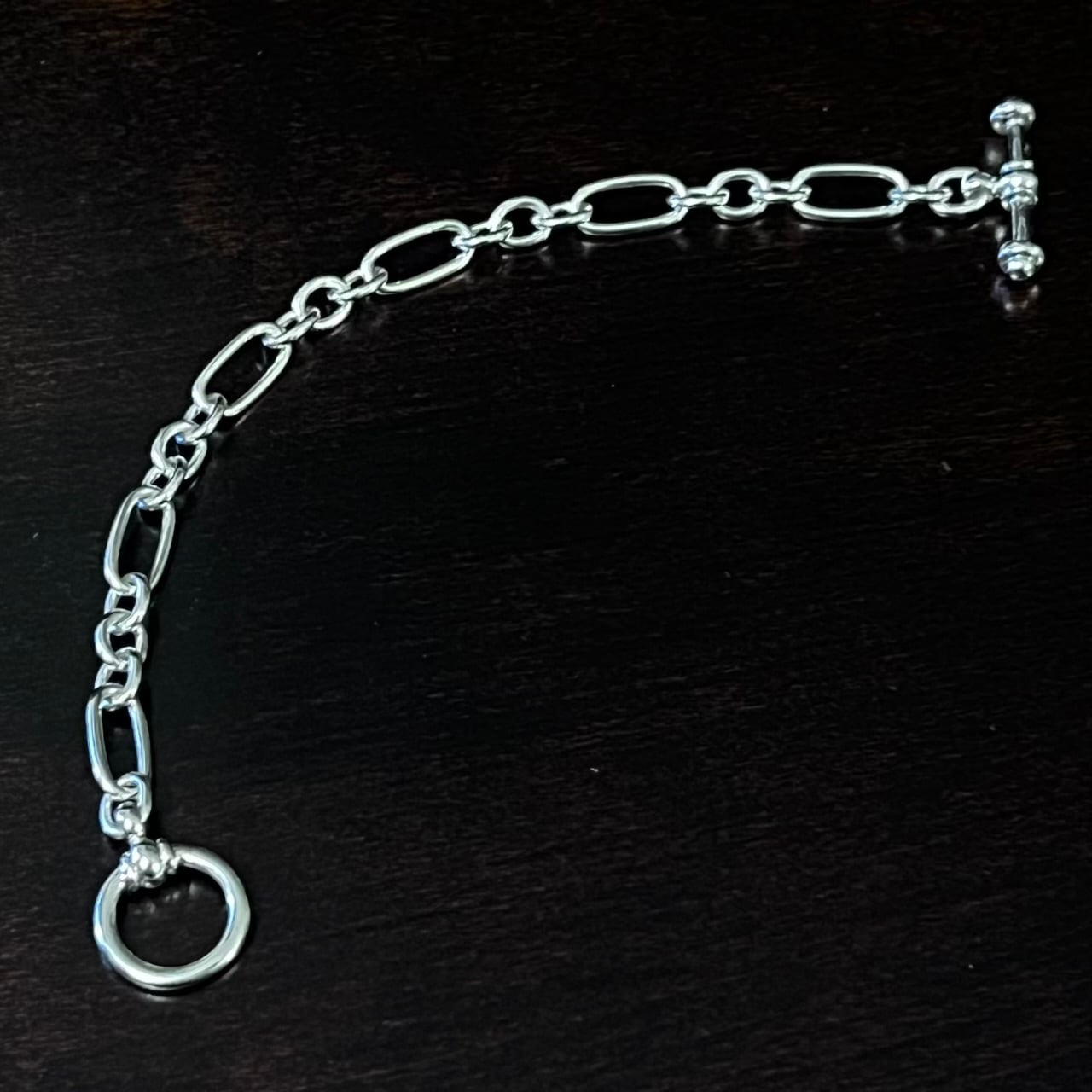 OLD TIFFANY & CO. Oval Chain Toggle Bracelet Sterling Silver