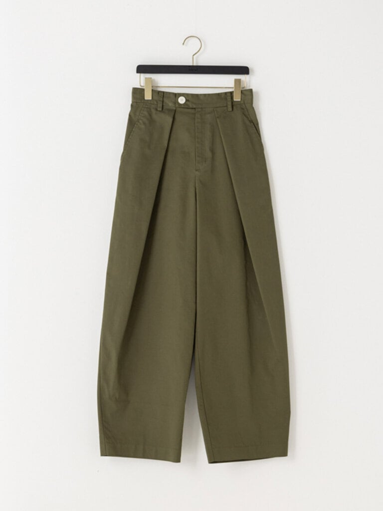 【1/上旬〜中旬入荷次第お届けのご予約】 Mewl/ミュール TRENCH CURVY PANTS M264-38163