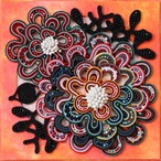 壁飾り「夕暮れの花」S0号