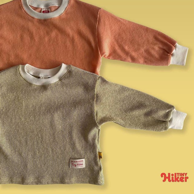 《送料無料》予約:サニーサイドアップストライプT【TinyHiker】