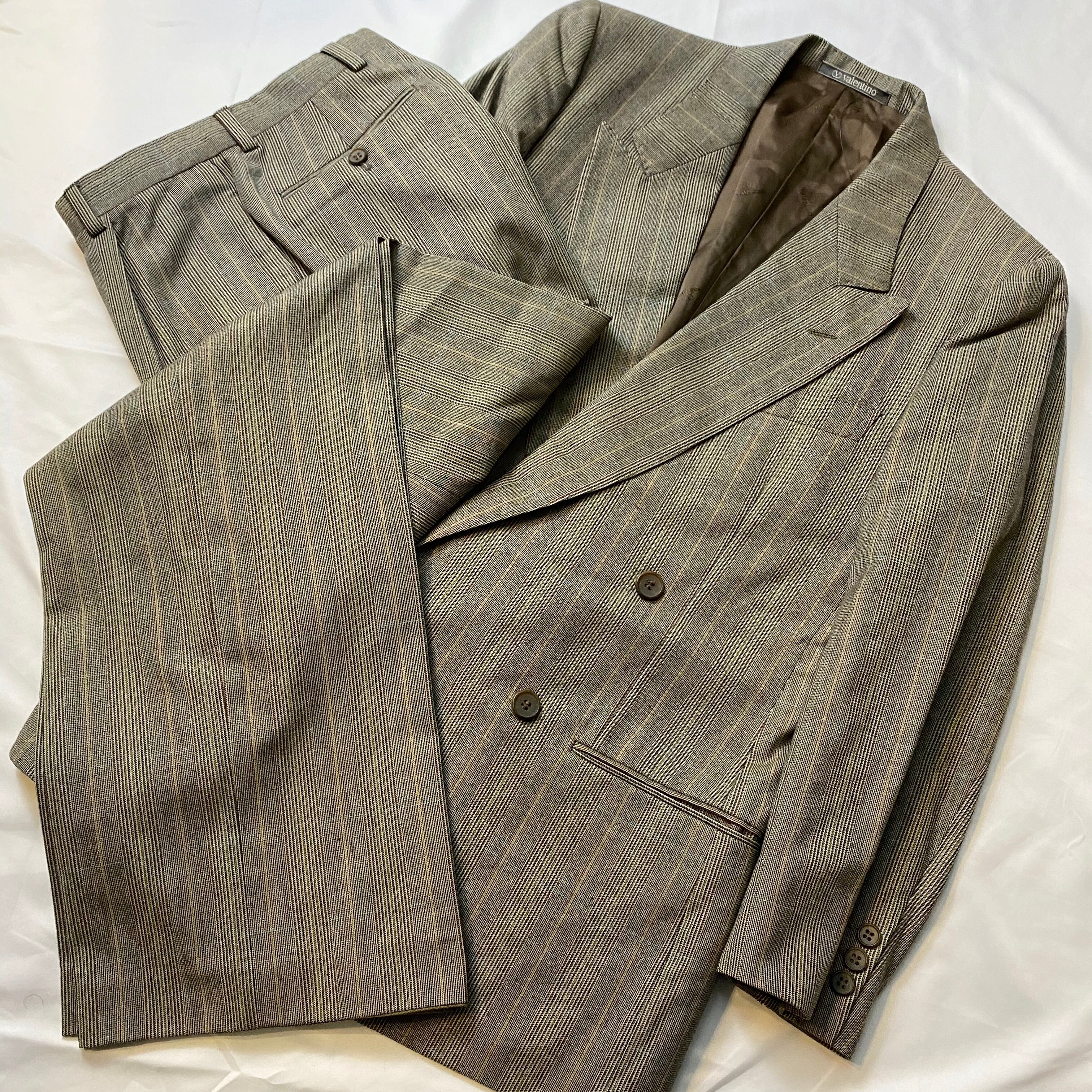 vintage VALENTINO check pattern double breasted suit set up | NOIR ONLINE  powered by BASE