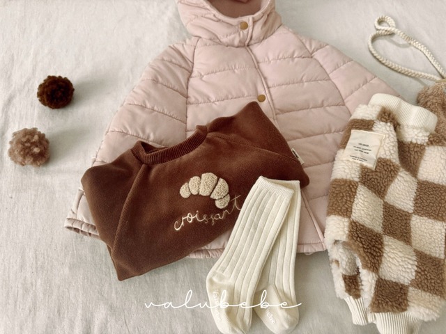 【予約】Croissant Velour Sweatshirt (Bebe)