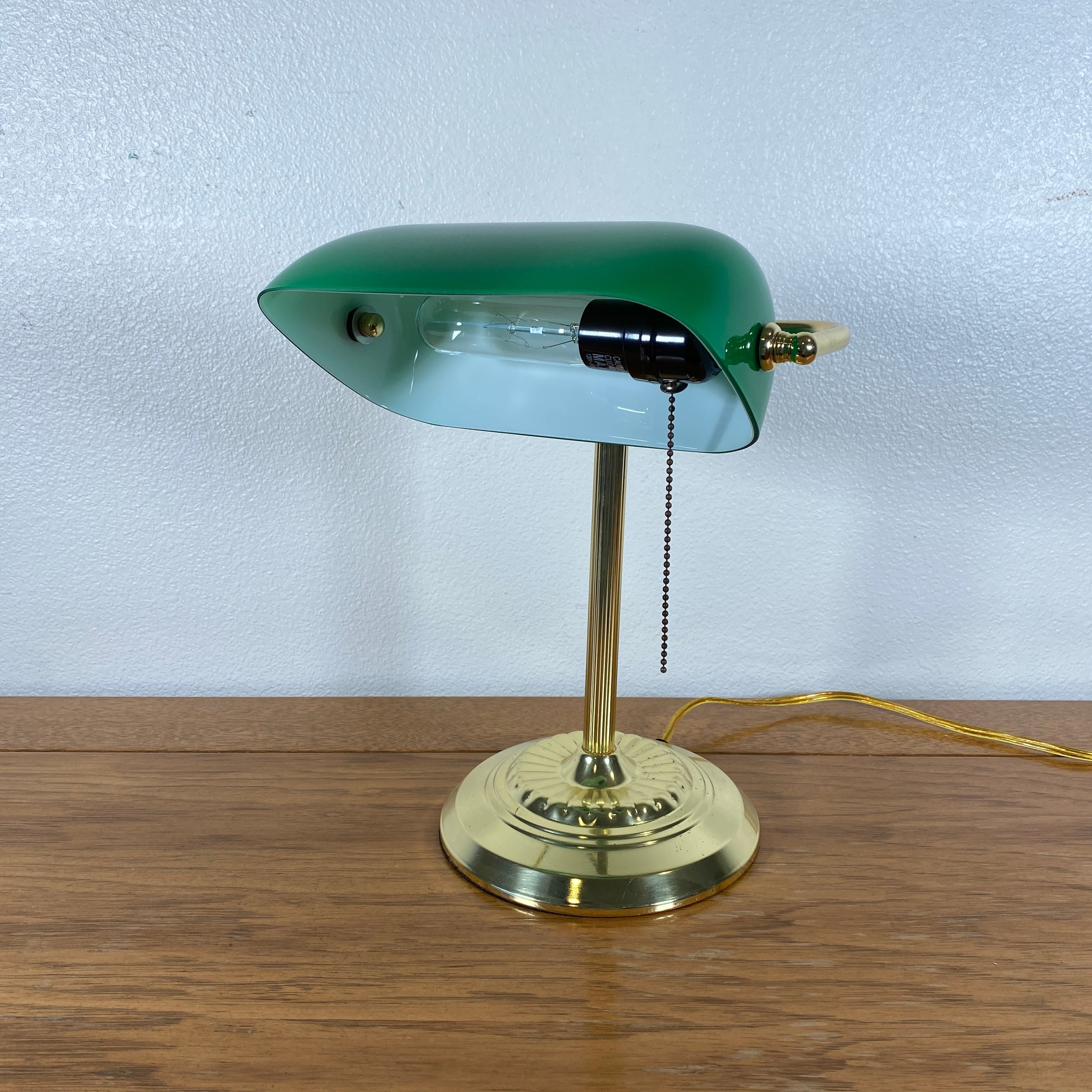 1022【1980-90年代】アメリカ ビンテージ バンカーズランプ 照明