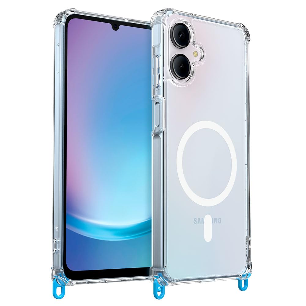 Hy+ Galaxy A25 5G 対応 SC-53F SCG33 MagSafe対応 耐衝撃ケース マグネット ショルダーストラップ 側面TPU