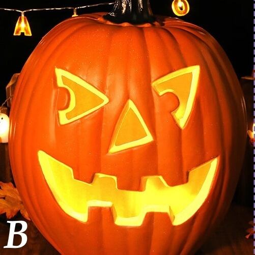 カボチャ かぼちゃ 大きめ ランタン 野菜 ランプ 置物 オブジェ