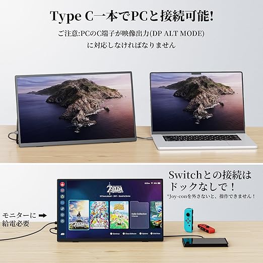 kksmart モバイルモニター 自立型 15.6インチ 超薄型 軽量610g VESA