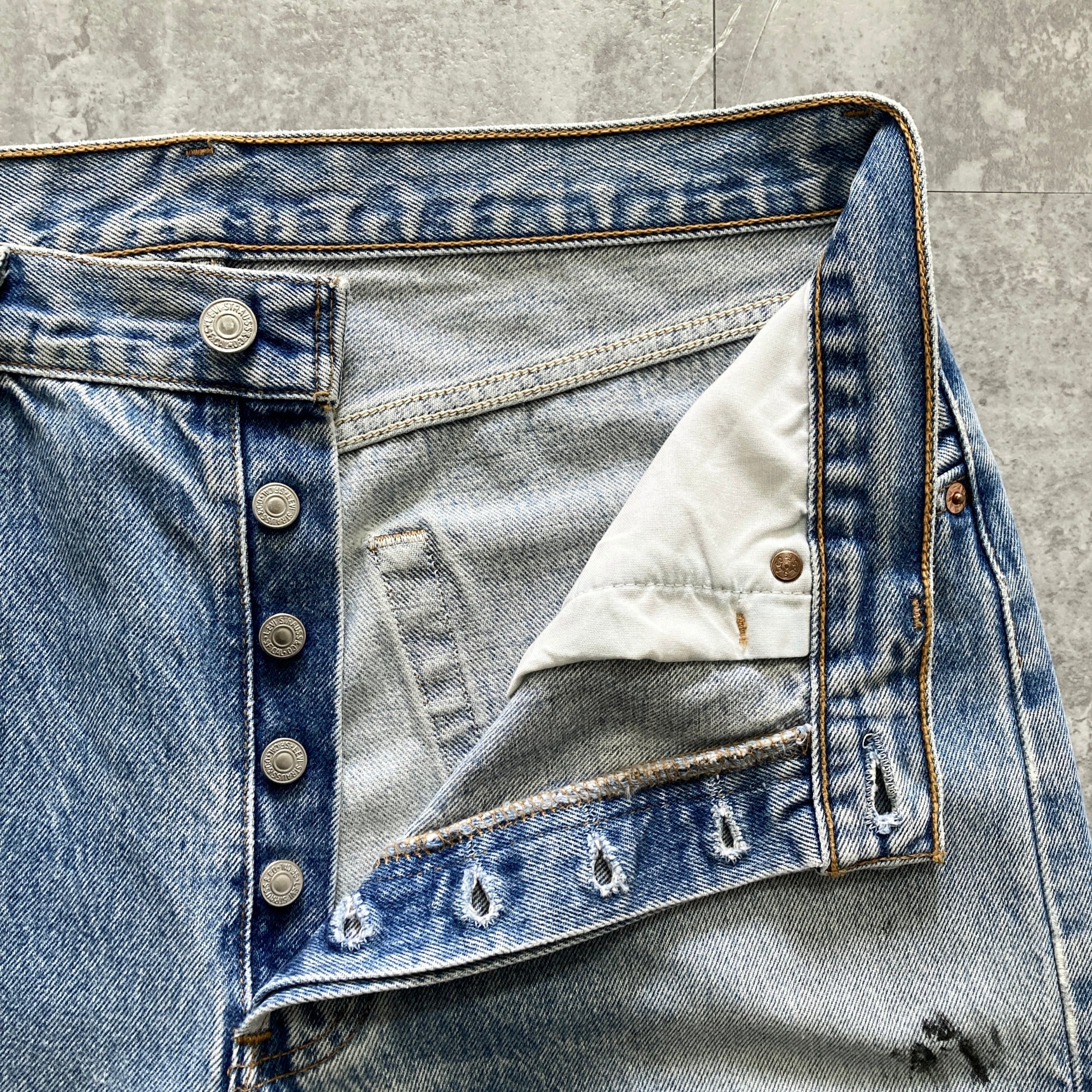 W35 L40】90s US.Levis 501 リーバイス エルパソ工場(524) ボタン裏