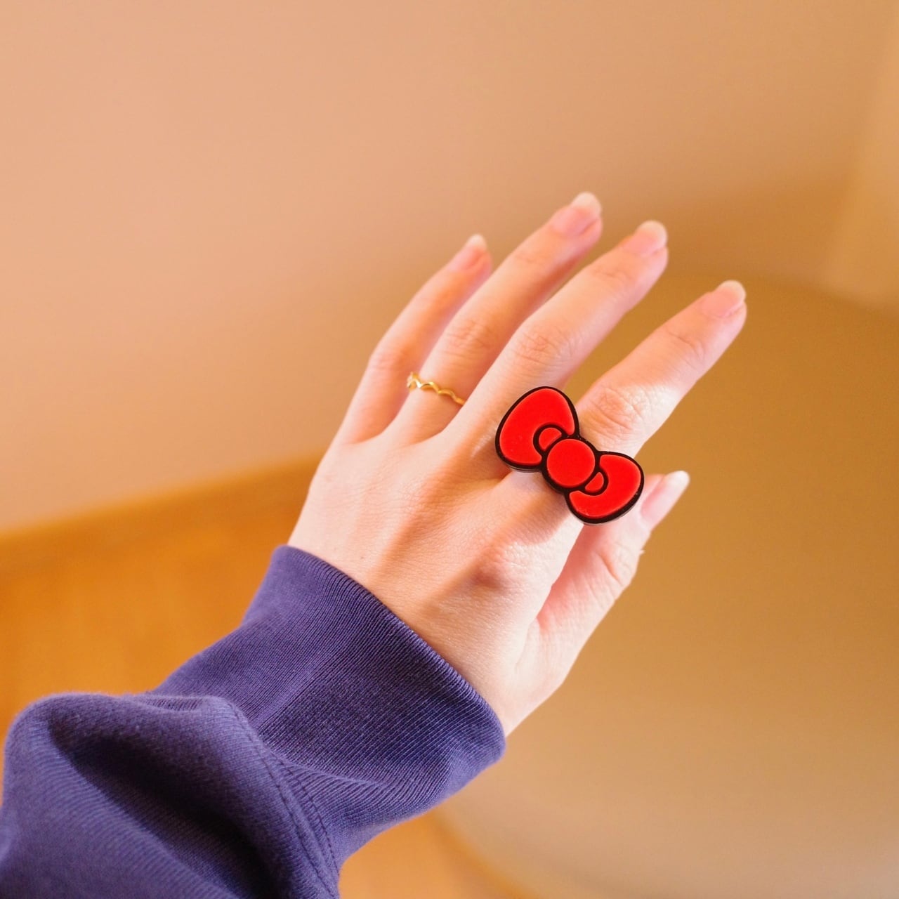 <全9色>HELLO KITTY ribbon ring