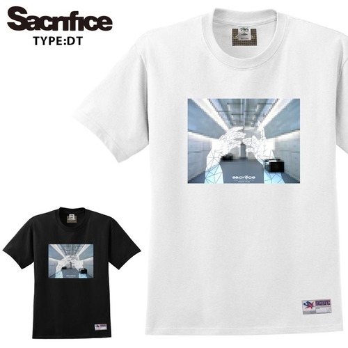 【sac-t045】Sacrifice サクリファイス 大きいサイズ メンズ Tシャツ 半袖 Tシャツ M L XL 半袖Tシャツ TYPE AI アダムの創造 デザイン プリント かっこいい おしゃれ