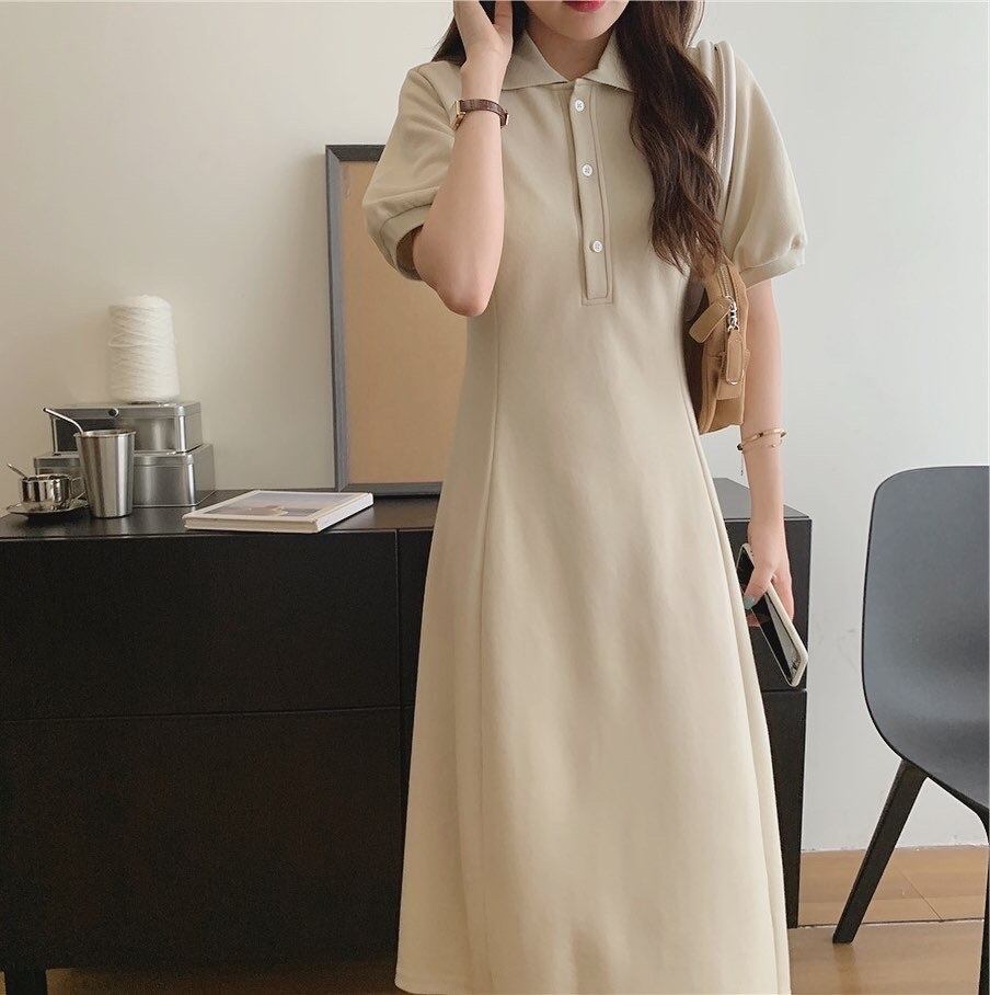 襟付きポロシャツワンピースco0149 Clair