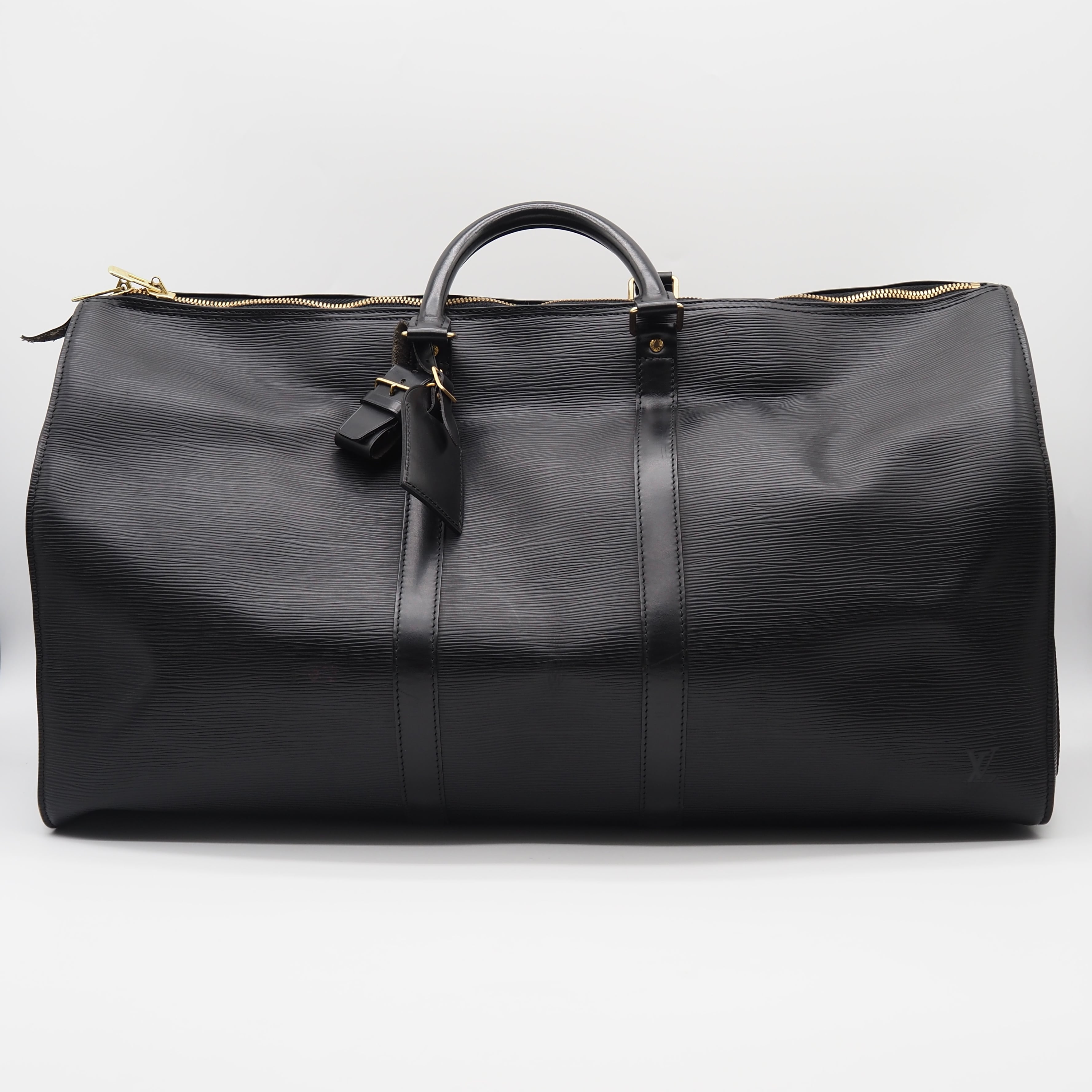 Louis Vuitton エピ ノワール キーポル 50 ボストンバッグ ブラック